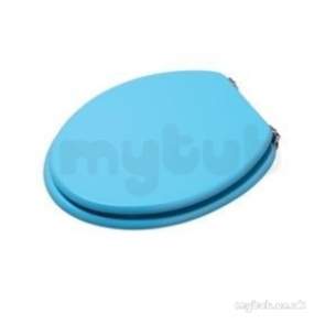 Croydex Bathroom Accessories -  Croydex Wooden Toilet Seat Blue Wl522224