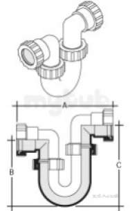 Marley Soil and Waste -  Marley 40mm Running P Trap Wpr4-w