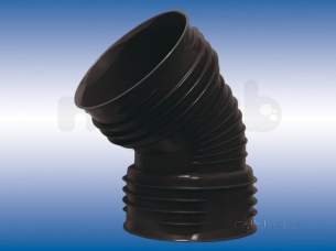 Twinwall Pipe and Fittings -  Wavin 375mm D/s Bend 45deg 375tw563