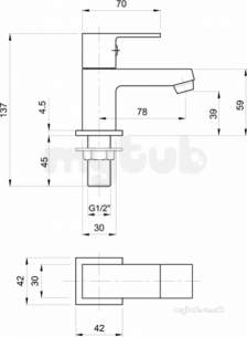 X62 Basin 1/2 Inch Pillar Taps X625205cp