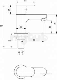 Twyfords Commercial Brassware -  X70 Basin 1/2 Inch Pillar Taps X705205cp