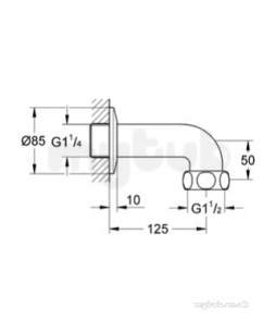 Grohe Parts and Spares -  Grohe Outlet Elbow 12432000