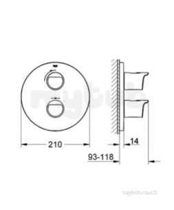 Grohe Shower Valves -  Grohtherm 2000 New Trimset Rapido Shower 19354001