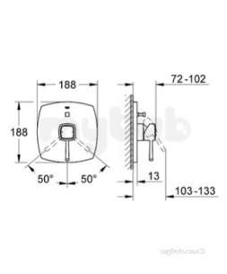 Grohe Spa Range -  Grohe Grandera Ohm Trimset Bath 19920ig0