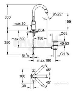 Grohe Spa Range -  Grohe Grandera 2hdl Basin Swivel Spout 21107ig0