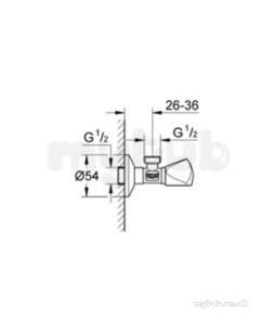 Grohe Tec Brassware -  Grohe Grohe 22940000 Angle Valve Mini Tdl 22940000