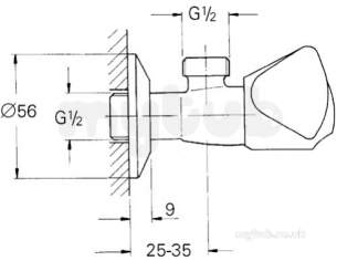 Grohe Tec Brassware -  Grohe Grohe 2295800m Angle Valve X10 2295800m