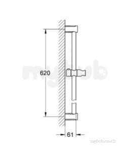 Grohe Shower Valves -  Tempesta Contemporary Shower Bar 600mm 27521000