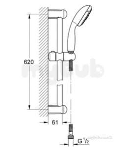 Grohe Shower Valves -  Tempesta Wall Holder Set Ii Non- Adj 27645000