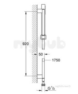 Grohe Shower Valves -  Grohe Euphoria Cube Rail Set 900 94l/m 27701000