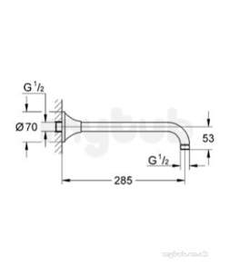 Grohe Spa Range -  Rsh Grandera Hower Arm Wall Mount 286mm 27986000