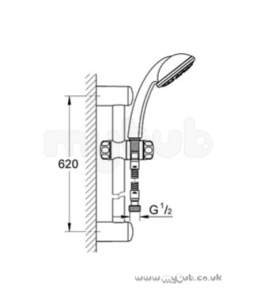 Grohe Shower Valves -  Grohe Tempesta Mono Shower Kit Ev Cp 28280001