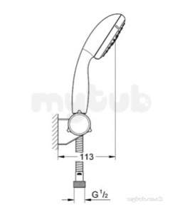 Grohe Shower Valves -  Tempesta Wall Hold Set Iv 94 L/m No-adj 28473001