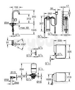 Grohe Kitchen Brassware -  Grohe Red Mono 30060dc C Spout Mixer Br 30060dc0