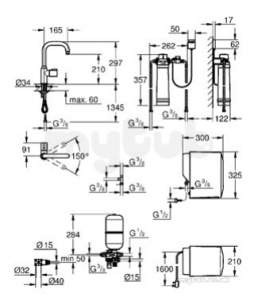 Grohe Kitchen Brassware -  Grohe Red Mono 30155dc U Spout Mixer Br 30155dc0