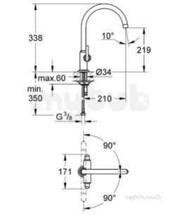 Grohe Kitchen Brassware -  Grohe Grohe Atrio Jota 2 Handle Sink Mixer 30192000