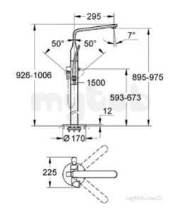 Grohe Tec Brassware -  Grohe Veris Floorstandnig Bath Tap 32222001