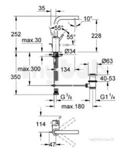 Grohe Tec Brassware -  Essence 32628 High Spout Basin Mixer 32628000