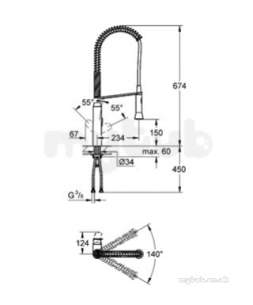 Grohe Kitchen Brassware -  Grohe Grohe K7 32950dc Pro Sink Mixer Br