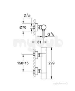 Grohe Shower Valves -  Grohe 34430 G1000 Ev Lp Therm Shower Cp 34430000