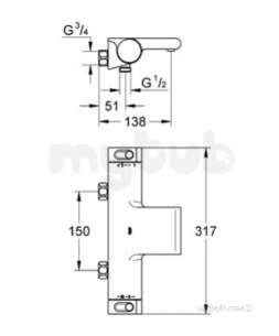 Grohe Shower Valves -  Grotherm 2000 New Thm Bsm Valve Only 34484001