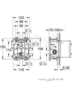 Grohe Shower Valves -  Grohe Rapido 35501 Manual Bi Mixer Valve 35501000