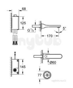 Grohe Spa Range -  Grohe Veris Digital Basin Mixer Wall 36278000