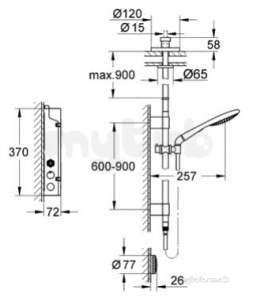 Grohe Shower Valves -  Grohe Solo Digital Ceiling Fed Hp 36305000