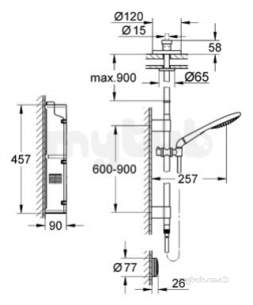 Grohe Shower Valves -  Grohe Solo Digital Ceiling Fed Lp 36307000