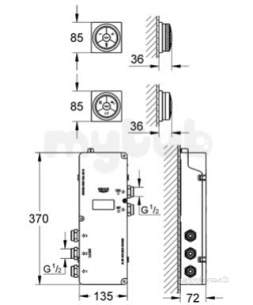 Grohe Spa Range -  Grohe F-digital Puck Conc Bath Plus Divert 36344000