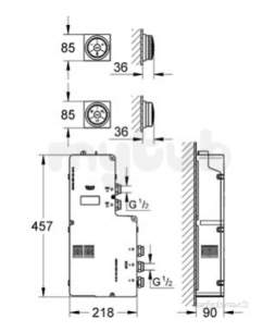 Grohe Spa Range -  Grohe F-digital Puck Conc Bath Plus Div Uk 36347000