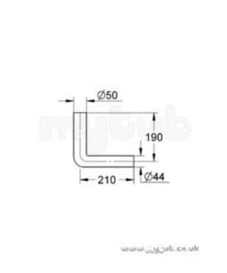 Grohe Tec Brassware -  Dal 37101 190 X 210mm Flush Pipe Wh 37101sh0