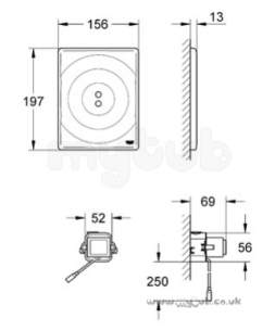 Grohe Commercial Products -  Grohe Grohe Tectron 38699 Surf Infra-red Chrom Plate