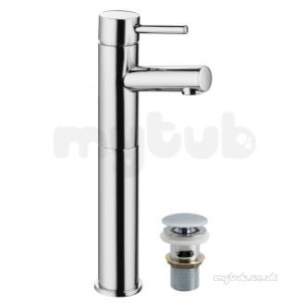 Vado Brassware -  Ext Mono Basin Mixer Single Lvr Dk-mtd Plus Clic Wst