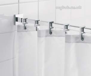 Croydex Shower Curtains and Rails -  Croydex Ad116441 Luxury Square Rod