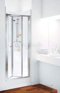 Coram Shower Pods -  Coram 900 Alcove Bi-fold Door Pod Ps/cl Door Only