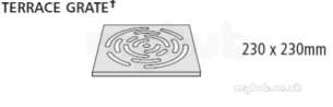 Marley Alutec Drains -  Marley Alutec 50mm-150mm Terrace Grate Drg8