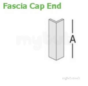 Marley Alutec -  Fascia Cap End Types B And C Left Hand 350mm