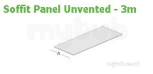 Marley Alutec -  Soffit Panel Unvented 380mm X 3m