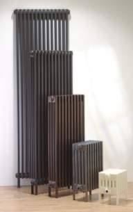 The Radiator Company Towel Warmers and Decorative Rads -  Ancona 600/3 20 Sec With Welded Feet