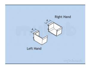 Alumasc Rainwater Products -  Box 120x80mm Stop End Right Hand Ebg12/serhappc