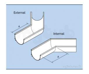 Alumasc Rainwater Products -  A/line Deep 110x85mm 135 Deg Angle Ext