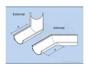 Alumasc Rainwater Products -  Half Rd 100x50mm 135dang Ext Ehr10/ea13a