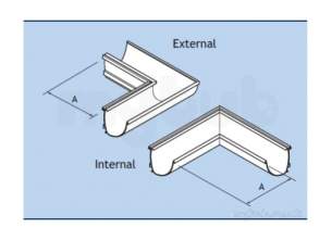 Alumasc Rainwater Products -  Modern 150mm 90d Ext Ang Pmf Ea90a