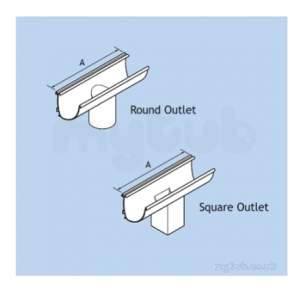 Alumasc Rainwater Products -  Modern 100mm Runn Outlet Pmf Ro25a