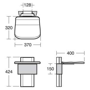 Armitage Shanks Commercial Sanitaryware -  Care Plus Sh Seat White V/ad 250mm