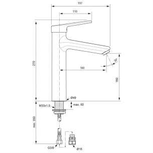 Armitage Shanks Commercial Sanitaryware -  Contour 21 Plus Basin Mxr Rmtd Grande Spt/h160