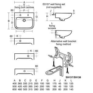 Armitage Shanks Commercial Sanitaryware -  Armitage Shanks P/man 21 Basin 50 White Of Nchn Nth