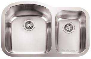 Rangemaster Sinks -  Rangemaster Atlantic 2 0b Undermount Left Hand Sink Ss