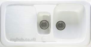 Astracast Sinks And Accessories -  Ceramic Aquitaine 1.5b Sink White